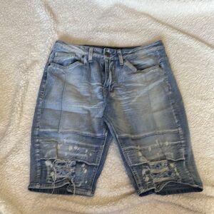 Men's Distressed Denim Shorts